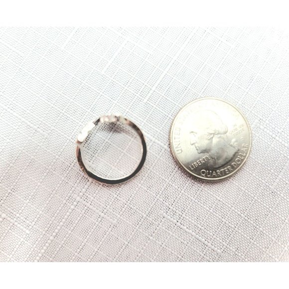 Vintage Silver Wrapped Skeleton Hands Little Dots Ring Size 6.5 Women's Jewelry - Picture 2 of 2